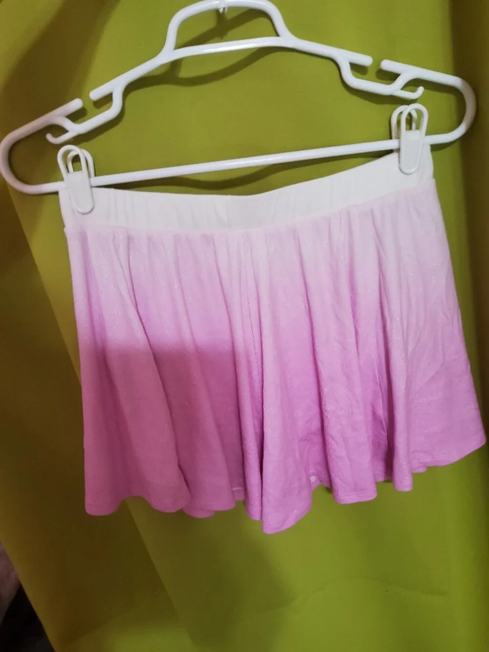 Limited Too Girls L 12-14 Matching set Skort Skirt and Shirt Tee Pink Sparkle